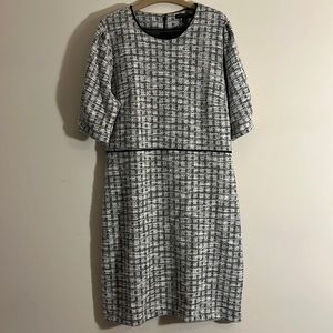 Banana Republic black and white dress, size 14.